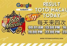 Live Toto Macau 4D Hari Ini Jam 16.00